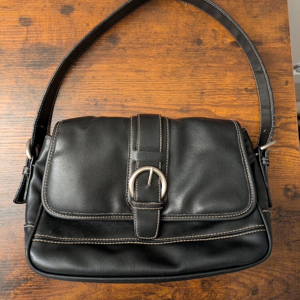 Black Leather Shoulder Bag